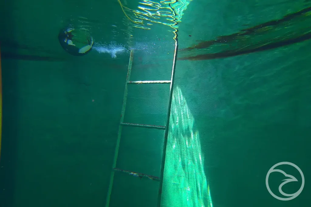 UAV capturing high-resolution images of storage tank