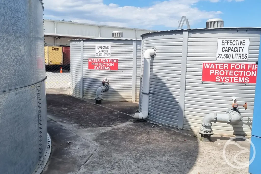 industrial facility fire water storage infrastructure