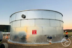 galvanised coating forming on steel surface